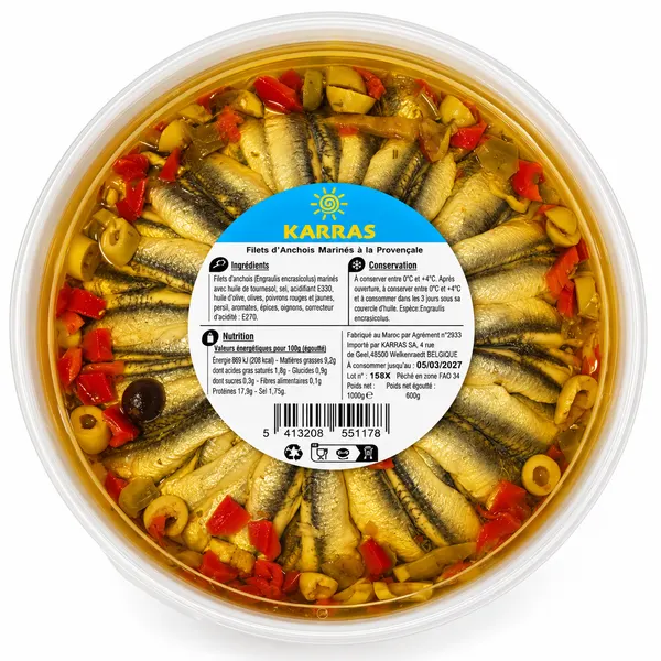 Anchois Marinés à la Provencale - 1KG