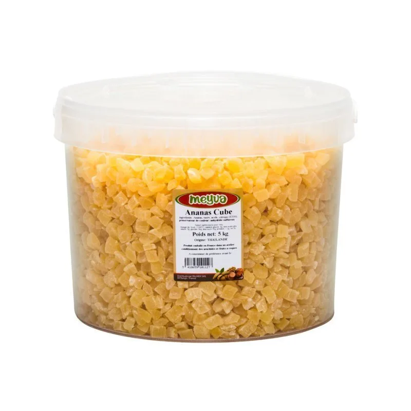 BUCKET MEYVA - PINEAPPLE DEHYDRATED CUBES 5KG