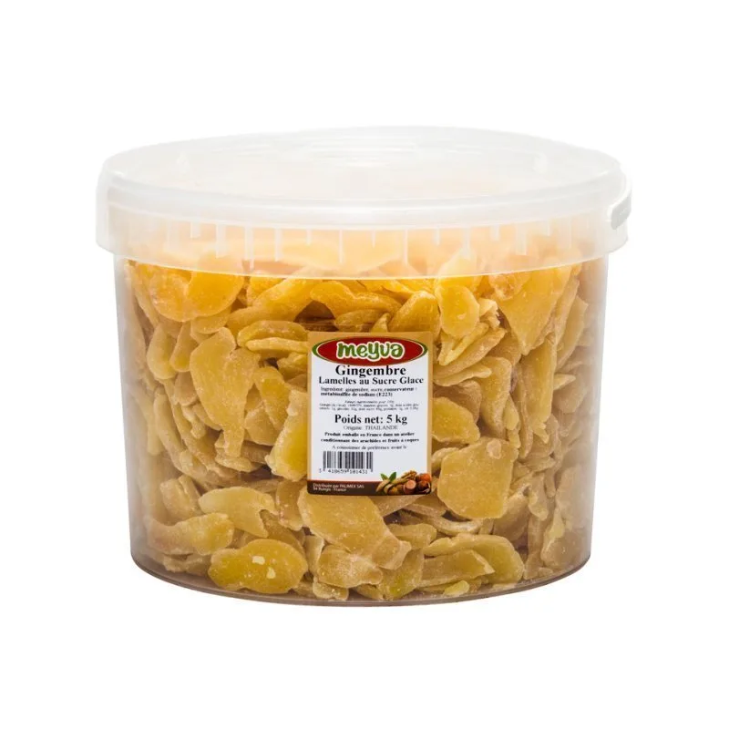 BUCKET MEYVA - GINGER DEHYDRATED SLICES POWDERED SUGAR 5KG