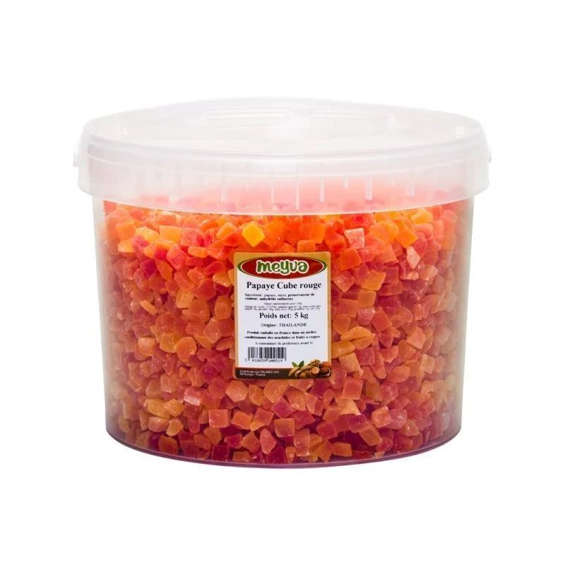 EIMER MEYVA - PAPAYA DEHYDRIERT ROTE WÜRFEL 5KG