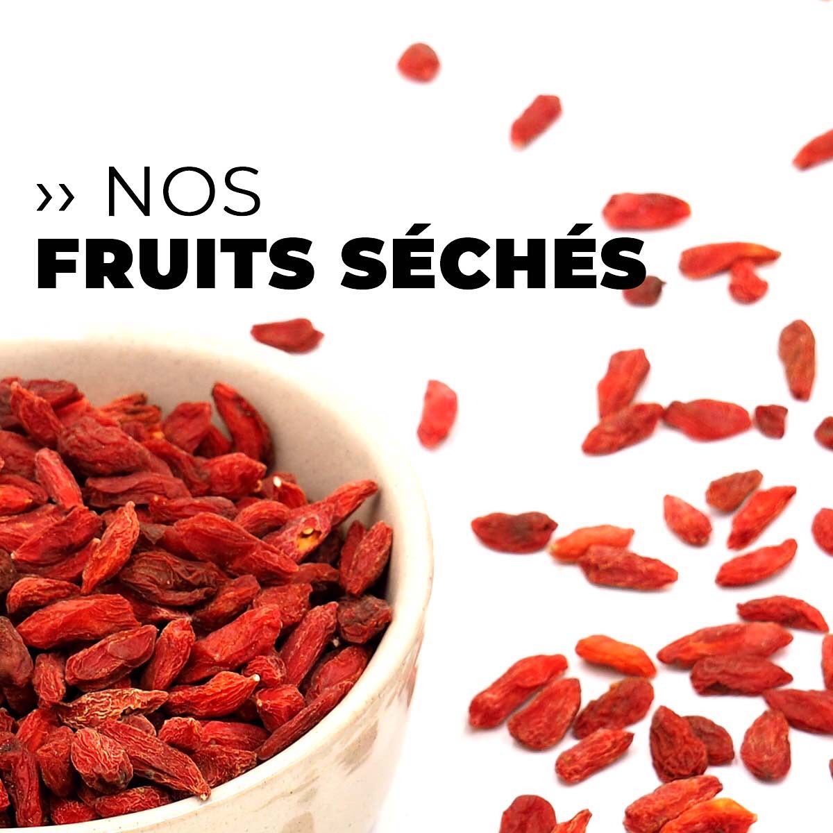 Baie de goji, cranberry, mûre déshydraté.... les fruits séch…